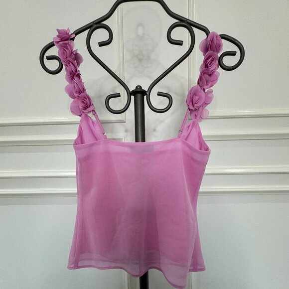 Majorelle Revolve Pretty pink flower applique camisole top size XXS new w/tags - Picture 2 of 3